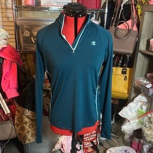 Champion Teal Long Sleeve Athletic Top